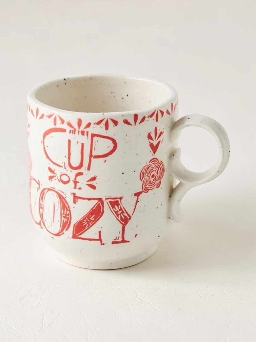 Anthropologie Sweetly Stated Cup of Cozy Mug